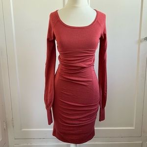 EXPRESS Rust Bodycon Sweater Dress Small NWT